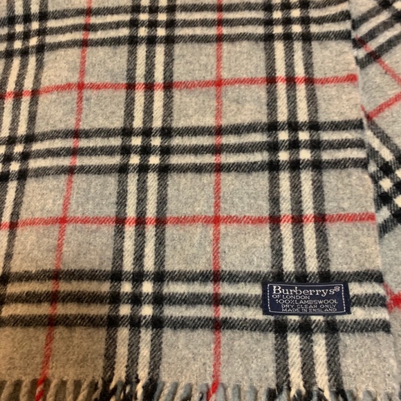 Burberry Lambswool check scarf grey - Picture 4 of 5